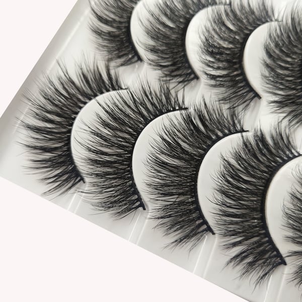 5 par falske øyevipper - 6D faux mink - G219