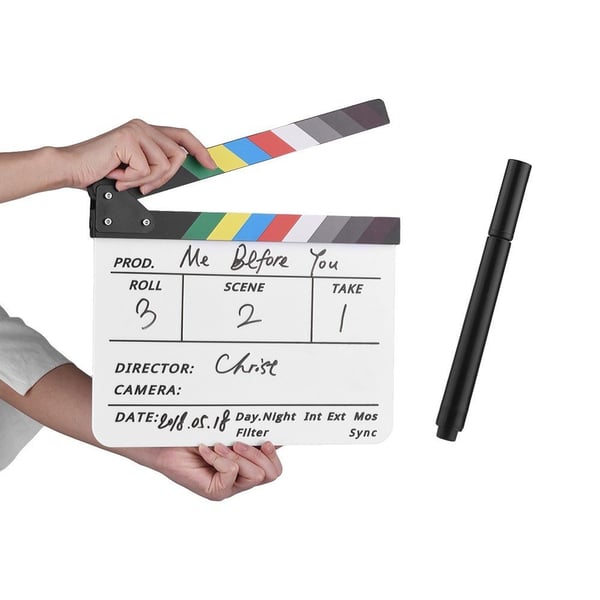 Ohjaajaelokuva Clapboard Movie Cut Scene Clapper Board - Värikäs tikku