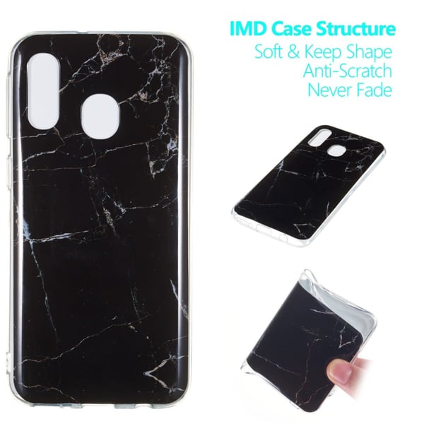 Mønster IMD TPU Blødt Bagcover til Samsung Galaxy A40 - Stil A