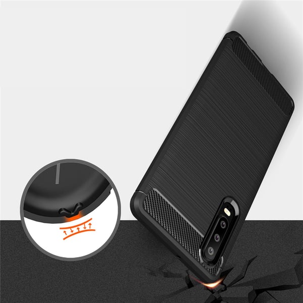 SKALO Huawei P30 Armor Carbon Stødsikker TPU-cover