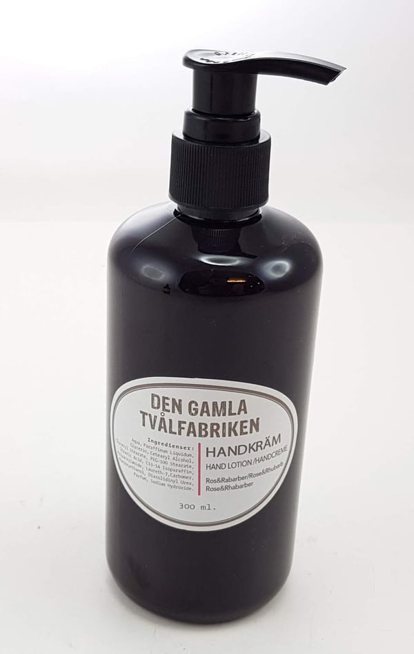 Käsivoide pumpulla Ruusu/Raparperi 300 ml