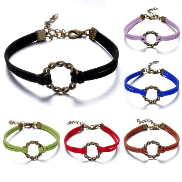 Armband med symbolen "Flätad ring" i metall - Flera färger
