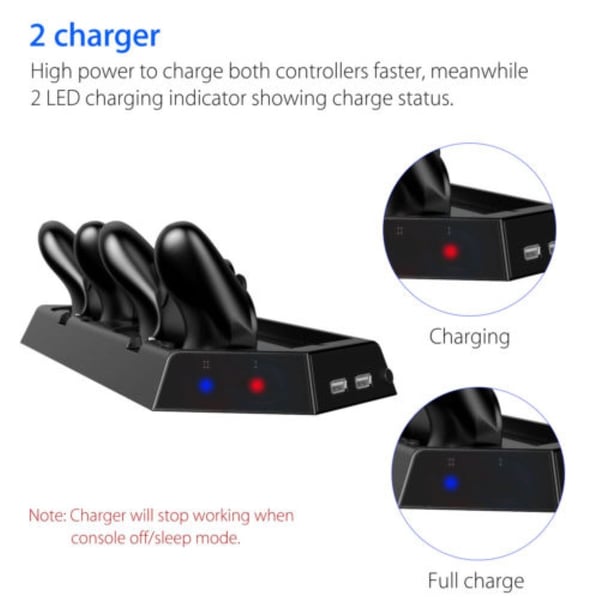 KJH Playstation 4 Slim Opladningsstandkøler