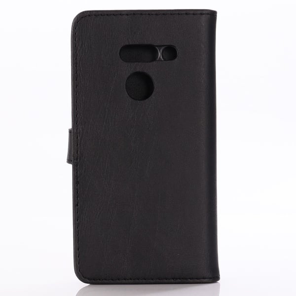 Crazy Horse Texture Retro Flip Taske til LG G8 ThinQ - Sort