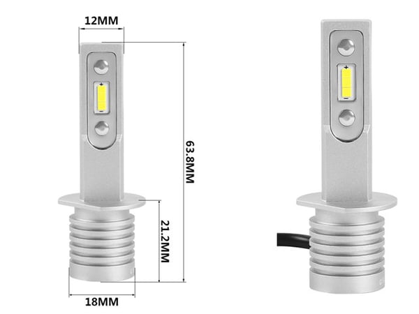 H1 PRO 1500 lumen dimljus led lampor  2-pack 12v led
