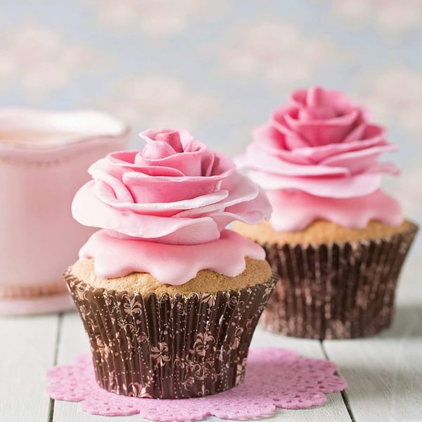 3-pak Roseskjærer - marsipanroser - former - baking