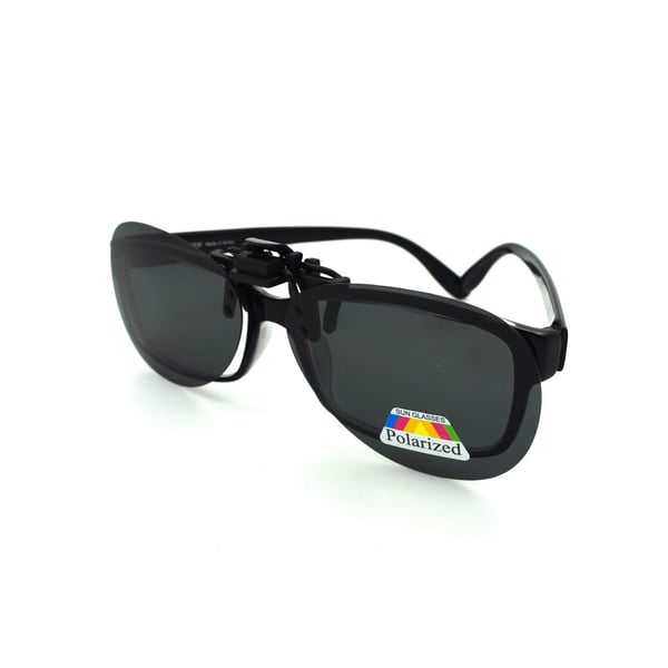 Oval briller klips på / flip up polarisert UV