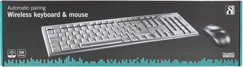 DELTACO Trådløst Tastatur + Mus 2.4GHz USB Nano - mottaker 10m