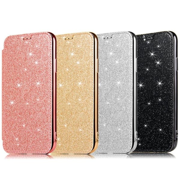SKALO iPhone 11 Pro Max Lompakkokotelo TPU Ultra Ohut Glitter