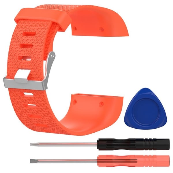 Armbånd kompatibelt med Fitbit Surge, Orange S
