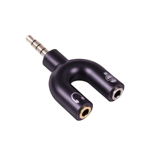 Splitter for øretelefoner og mikrofon - 3.5mm