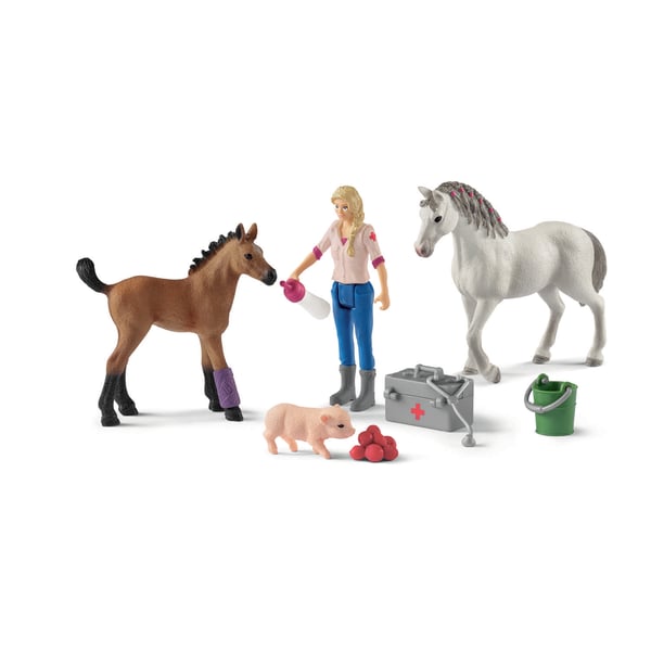 schleich® FARM WORLD Eläinlääkärikäynti tamman ja varsan luona 42486