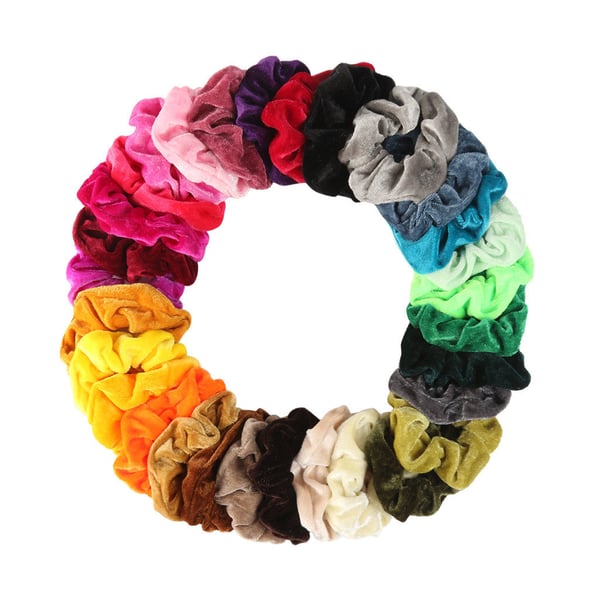 3 Fløjlshår Scrunchies, hårbånd, hårbånd, hårbånd