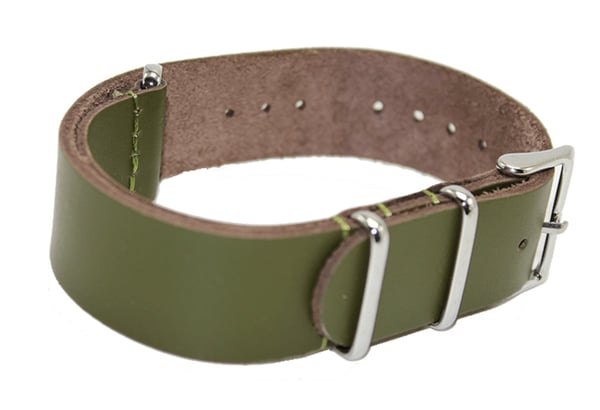 NATO klock armband i ÄKTA läder - 5 Olika färger