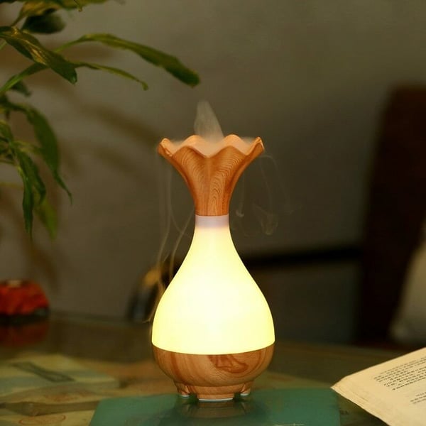 Jade Bottle aromaterapi luftfugter og lampe - Lyst træ