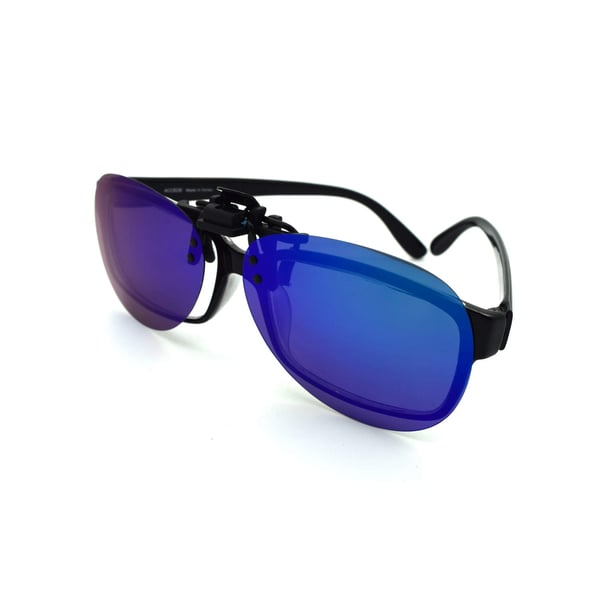 Oval briller klips på / flip up polarisert UV