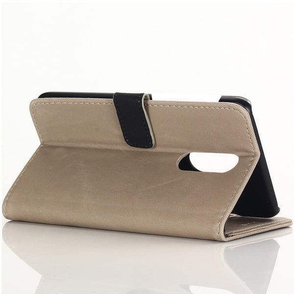 Retro pung-standercover til OnePlus 7 - Beige