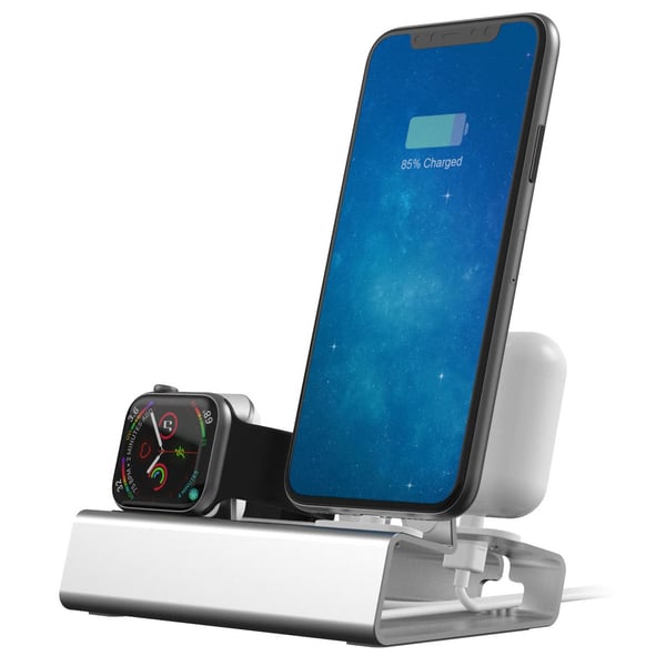 3 - 1 ladestasjon for iPhone, Apple Watch, AirPods