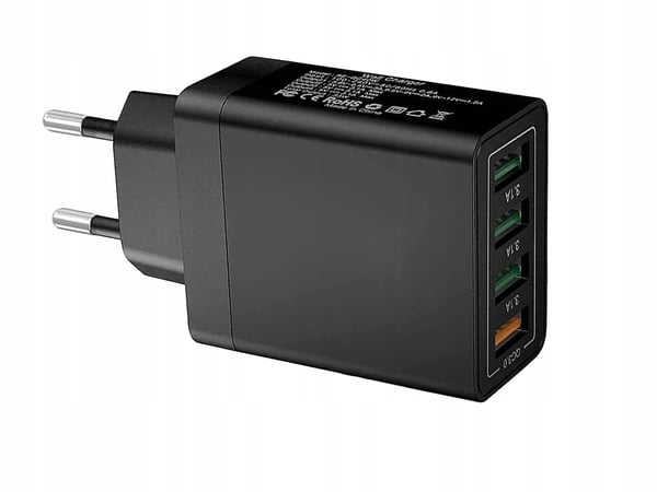 Mobillader / Hurtiglader med 4 stikkontakter - QC3