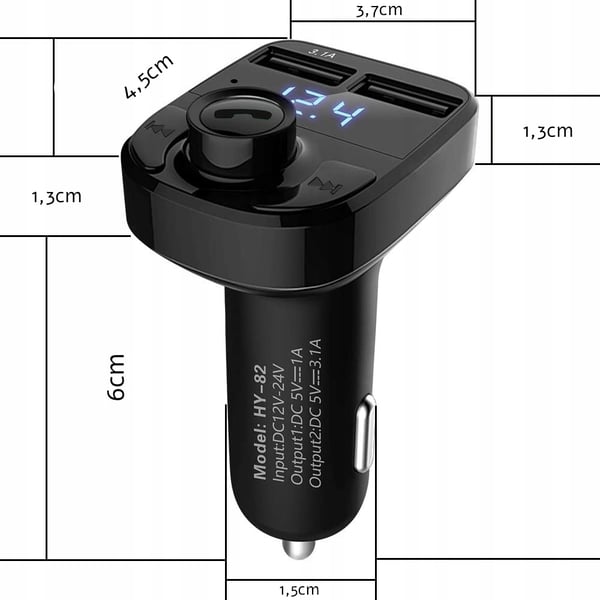 FM-sender X8 med bluetooth og håndfri