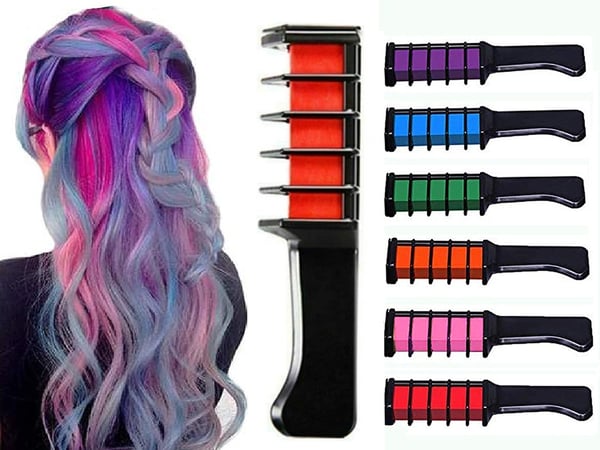 10-pack Chalk Comb / Hair Crayons - Midlertidig hårfarge
