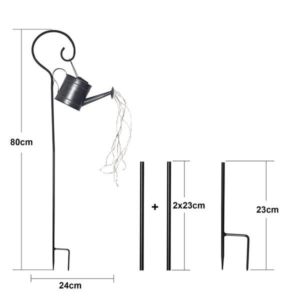 Aurinkokennokoriste Kastelukannu Sinkki 80 cm