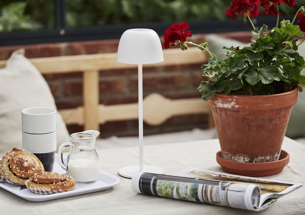 Bordlampe Ronda Hvid