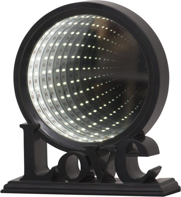 PÖYTÄKORISTE MIRROR LIGHT MUSTA