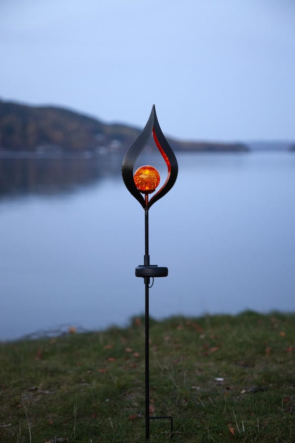 Aurinkokennokoriste Gardenstick Milla Amber Lasipallo 70cm