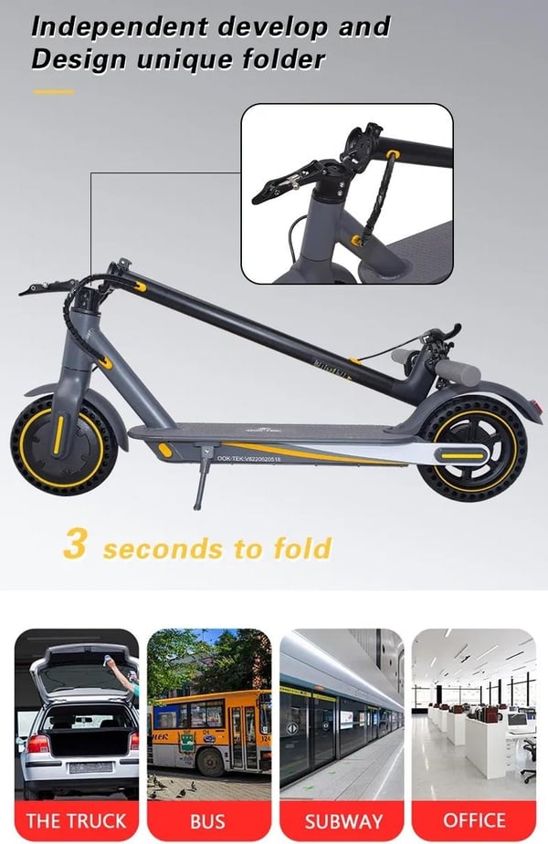 2024 - OOK-TEK V8 KickScooter Sähköpotkulauta - 30 km/h sähköpyörä