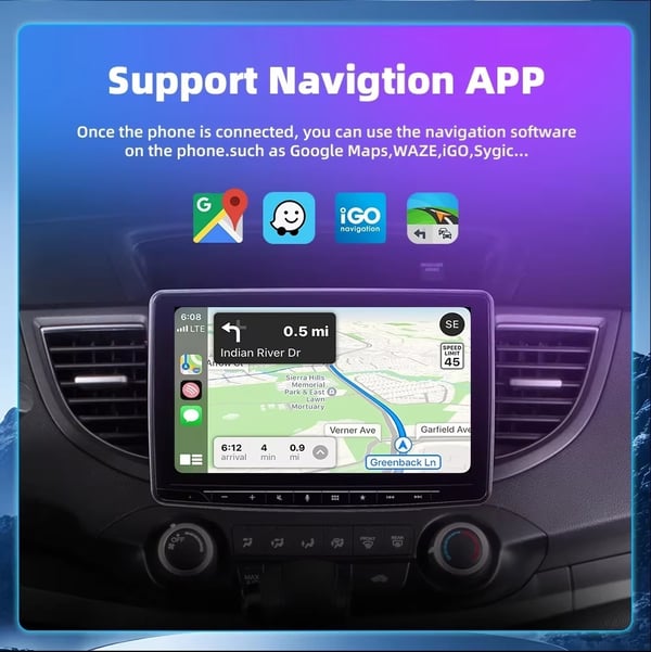 Trådløs CarPlay-adapter 2025 – Kompatibel med iPhone iOS og Android