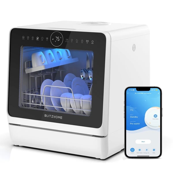 BlitzHome APP Mini BH4CDW vandindløbsopvaskemaskine Bordopvaskemaskine Opvaskemaskine