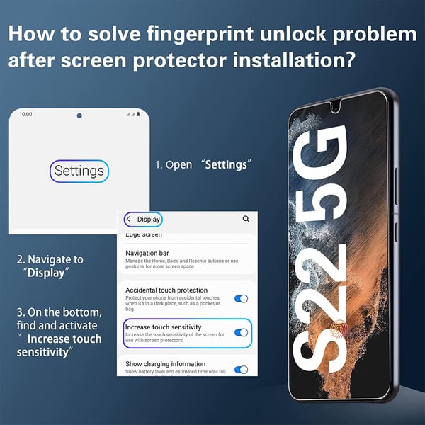 5-Pack Samsung Galaxy S22 Härdat glas + Lins + Silkon Skal