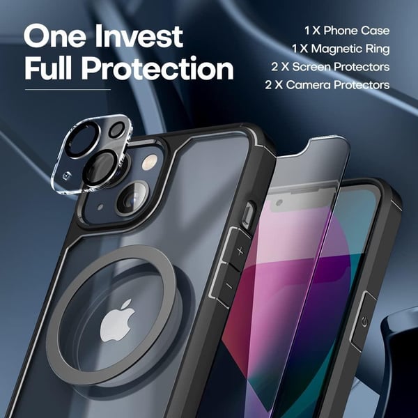 iPhone 14 Pro-kompatibel [9-PACK] hærdet glas + linse + skal