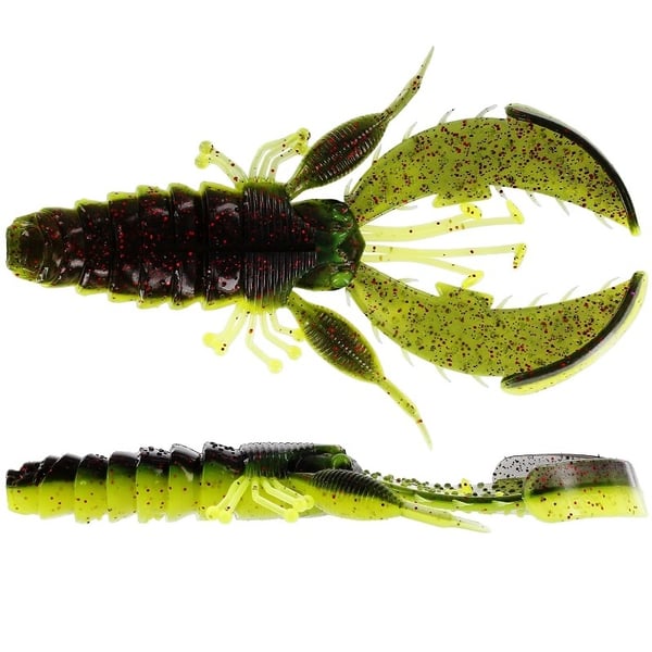 Westin Crecraw Creaturebait 6,5cm 4g Sort Chartreuse 6 stk