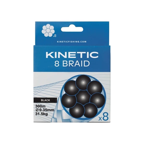 Kinetic 8 Braid 150m 0,12mm/9,6kg Black