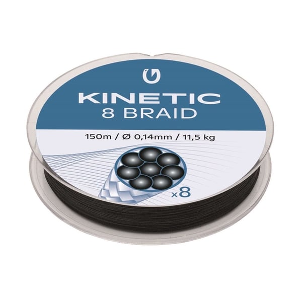 Kinetic 8 Braid 150m 0,12mm/9,6kg Black