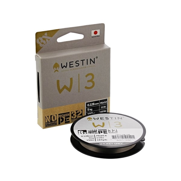 Westin W3 8 Braid Smokey Grey 150m 0,08mm 3kg Westin W3 8 Braid Smokey Grey 150m 0,08mm 3kg