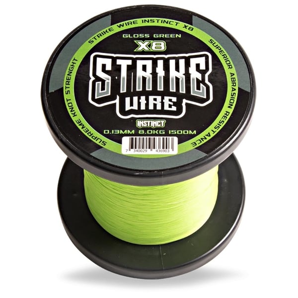 Strike Wire Instinct Braid X8, 0,15mm/ 9kg -1500m, Gloss Green Strike Wire Instinct Braid X8, 0,15mm/ 9kg -1500m, Gloss Green