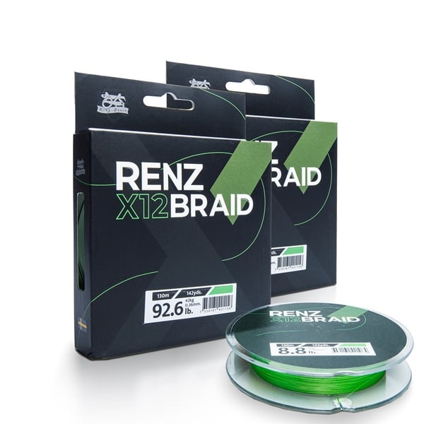 Renz-Stein Renz Braid X12 Fluo Grønn 130m 0,19mm 21kg
