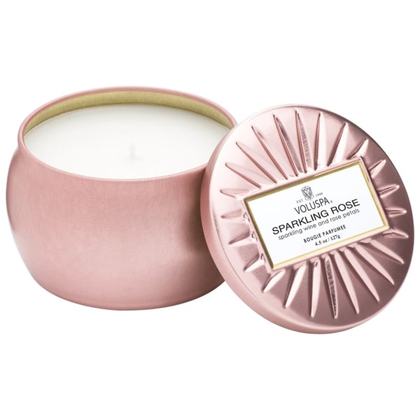 Voluspa Petite Tin Candle Sparkling Rose 127g