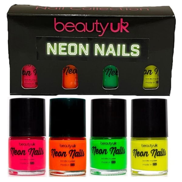 Beauty UK Neon Nail Polish Set 1 4x9ml Beauty UK Neon Nail Polish Set 1 4x9ml