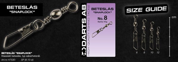 Darts Beteslås Snaplock No. 10