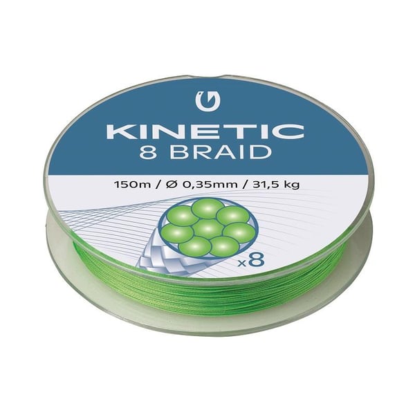 Kinetic 8 Braid 150m 0,14mm/11,5kg Fluo Green