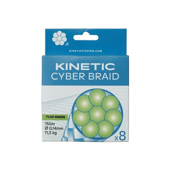 Kinetic 8 Braid 150m 0,12mm/9,6kg Fluo Green