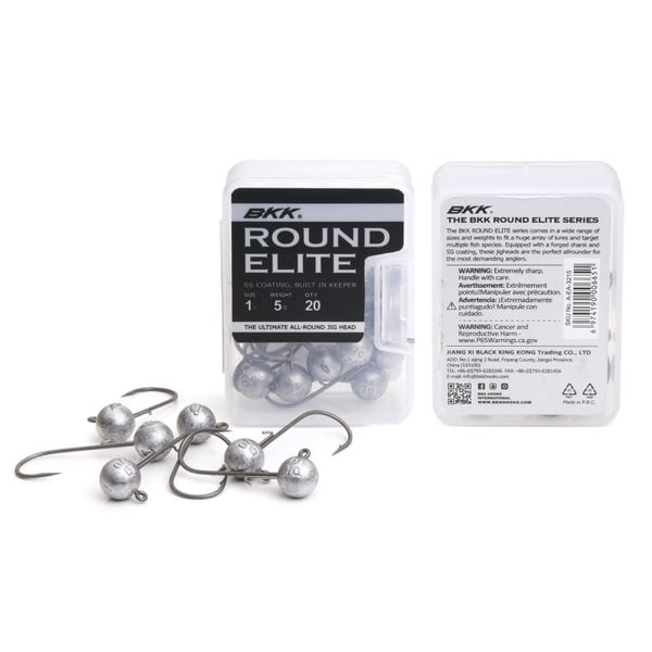BKK Round Elite Jig Head 10g - 3/0# 20-pack