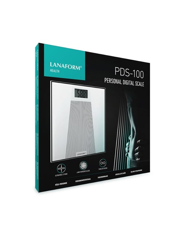 Valkoinen kylpyhuonevaa'a PDS-100 Lanaform