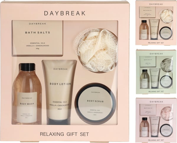 SPA Set Vanilla Sandalwood Peoni Bergamot Coconut Mint Presentförpackning