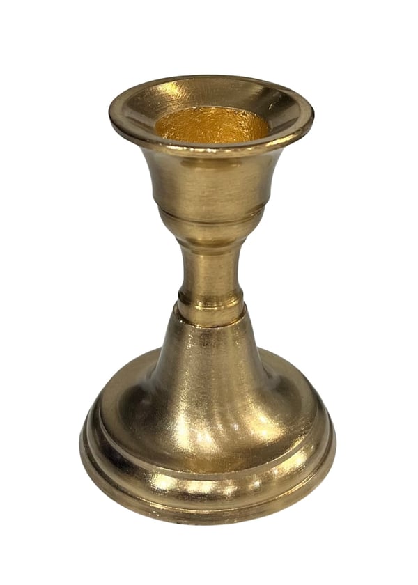 Ljusstake Metall Guld 8 cm