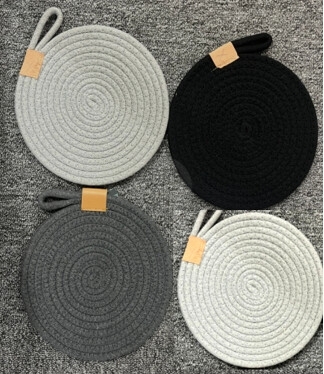 Underlägg Grytunderlägg Textil Ljusgrå